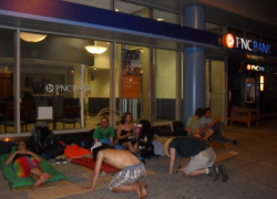 Bank Sleep-in at #NatGat