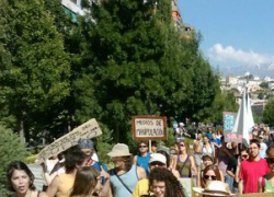 Marching in the Sunday Sun